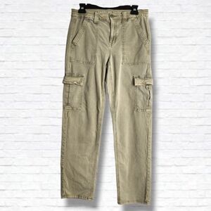 American Eagle Army Green Straight Leg Cargo Pants Size 28/6R x 28"